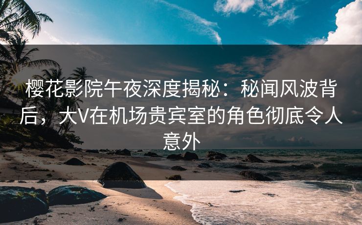 樱花影院午夜深度揭秘：秘闻风波背后，大V在机场贵宾室的角色彻底令人意外